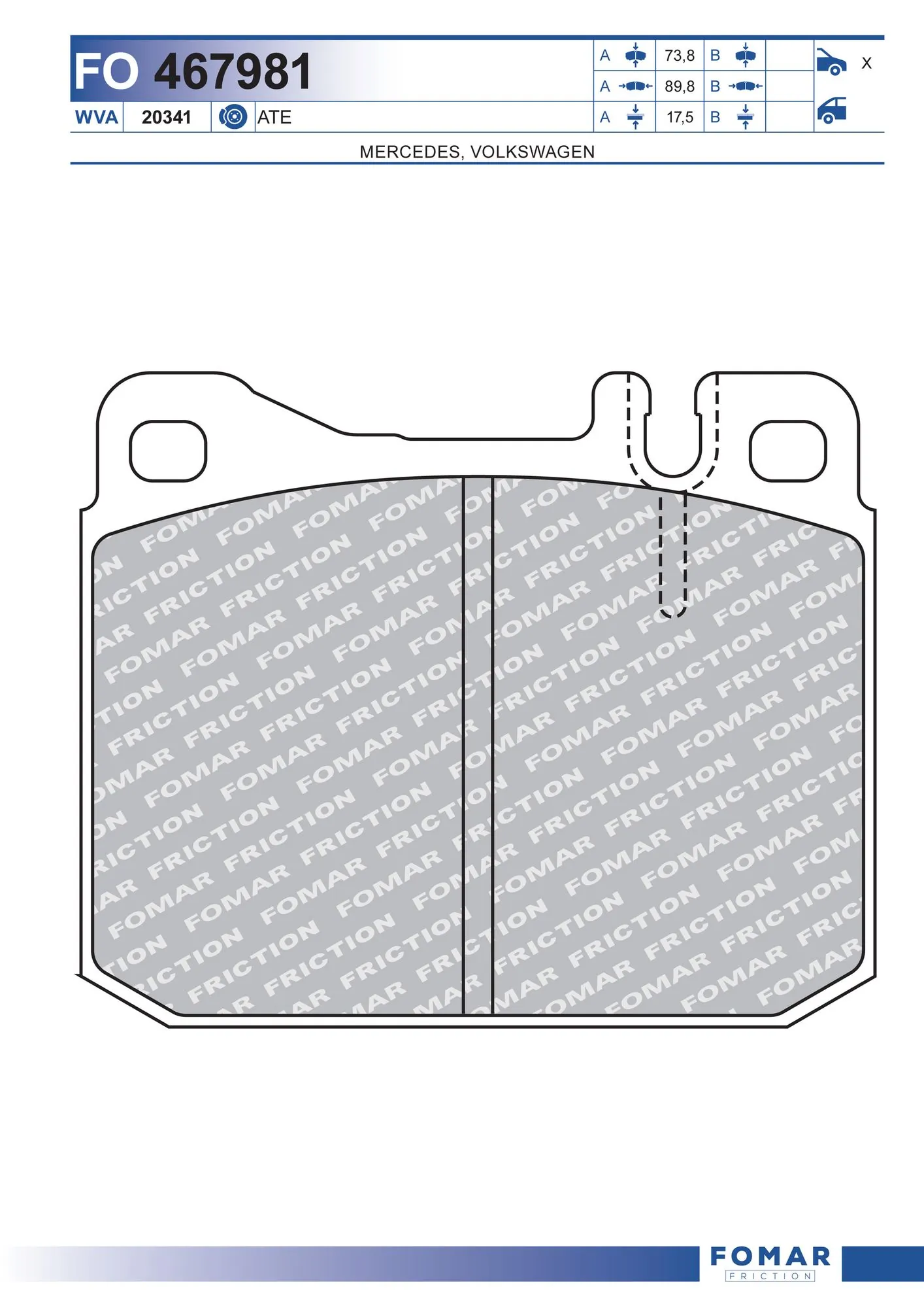 Brake Pad Set, disc brake